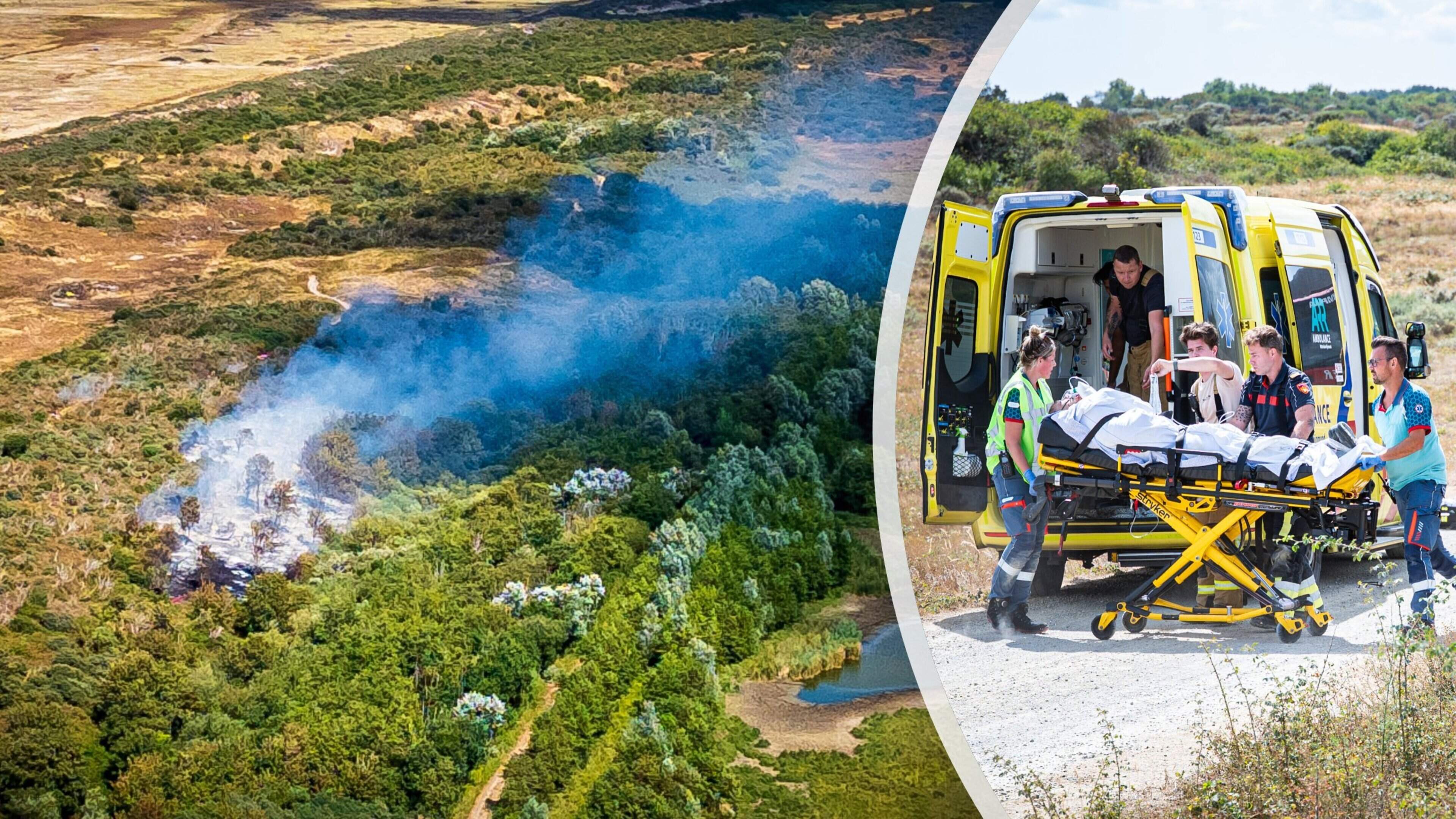 LIVE | Nieuwe natuurbrand in duinen bij Ouddorp, brandweerman gewond geraakt
